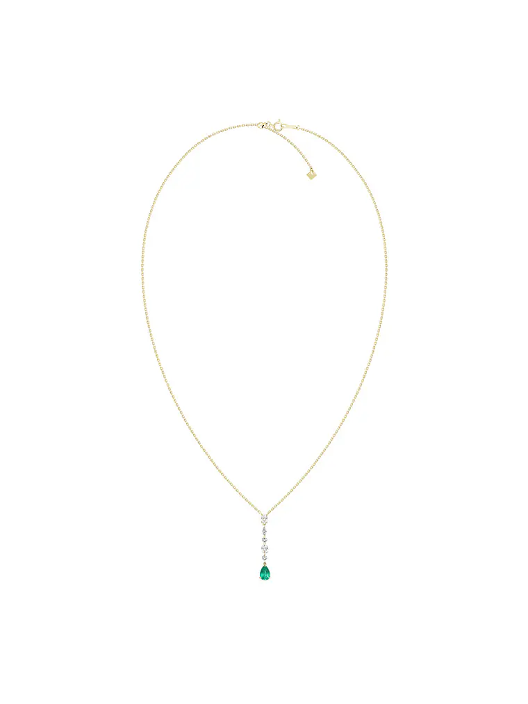 Collar Esmeralda y Brillantes en Oro Amarillo 18K 2