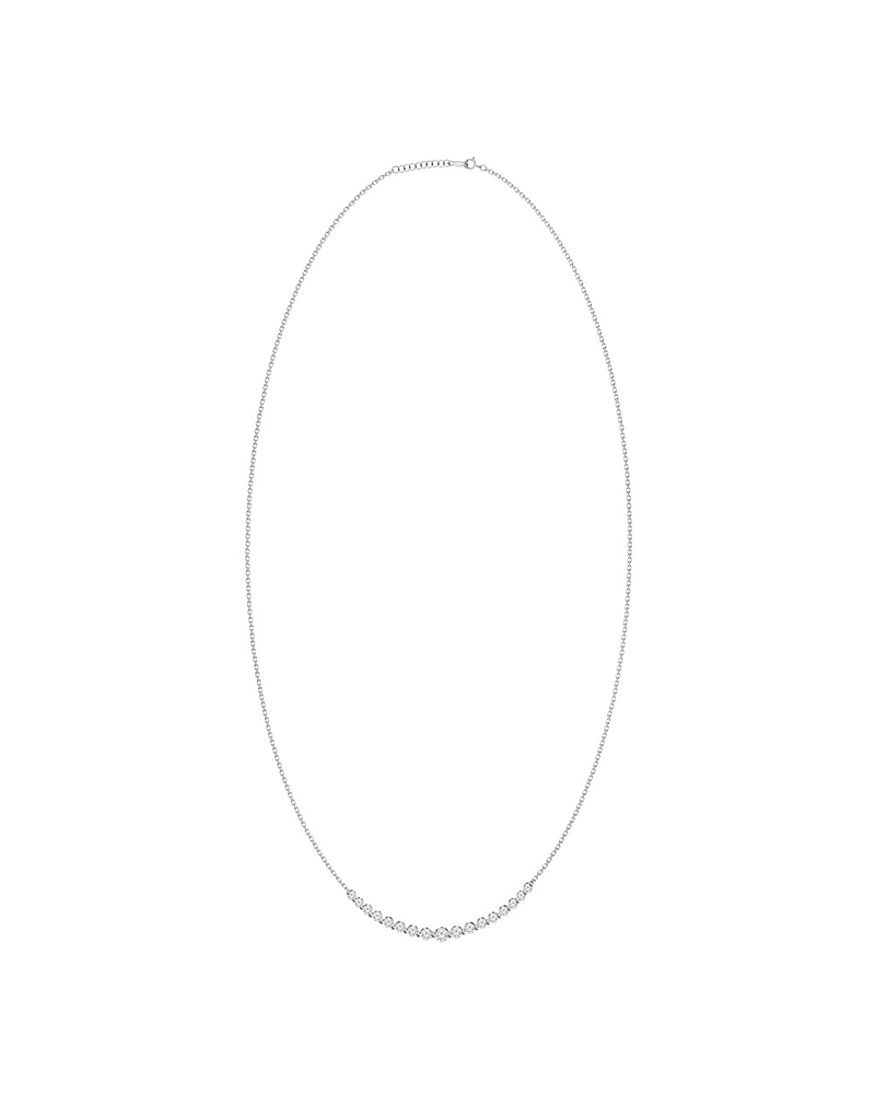 Collar Barrita Grande Diamantes Naturales en Oro Amarillo 18K