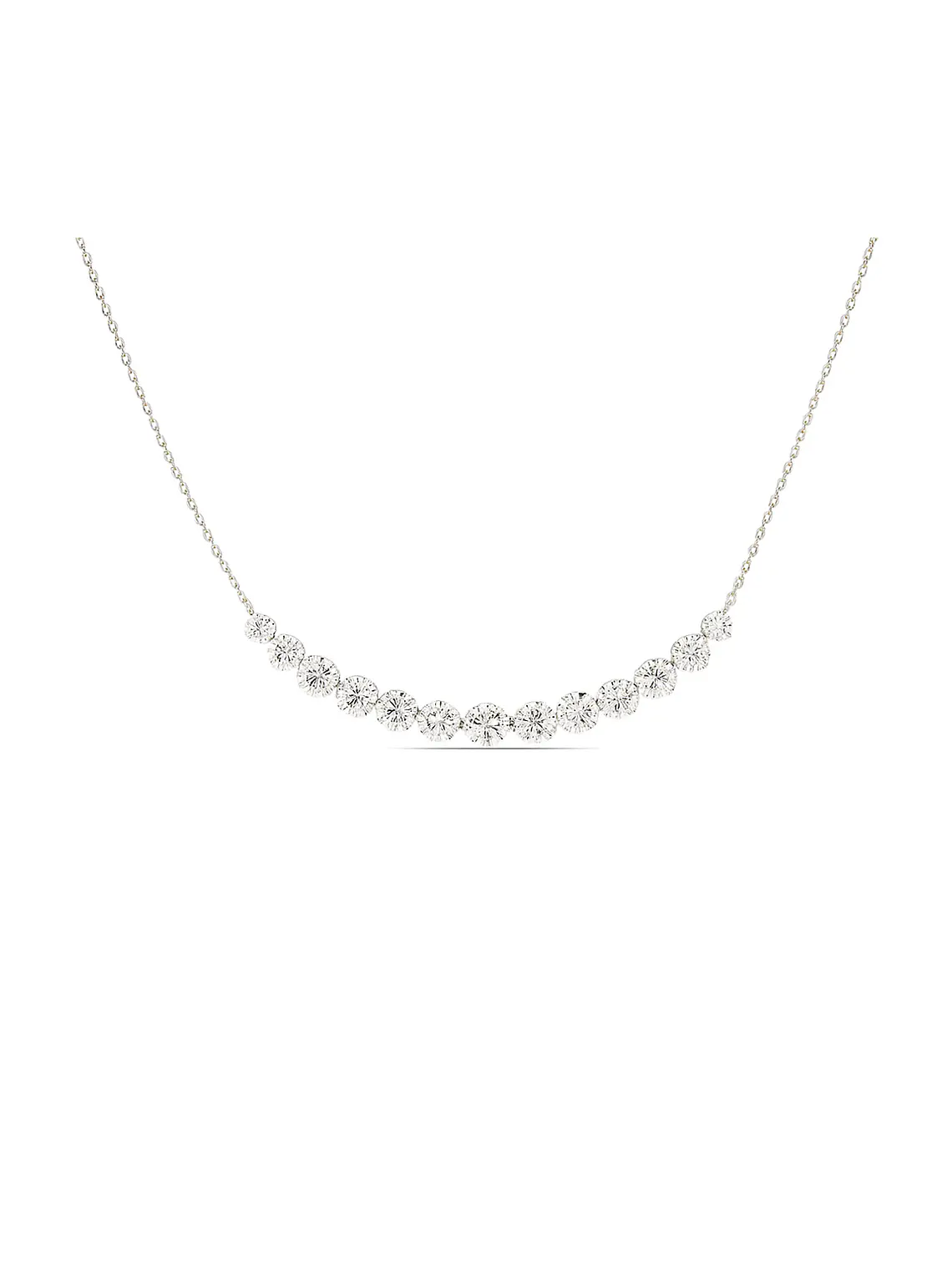 Collar Barrita Grande Diamantes Naturales en Oro Amarillo 18K 5