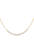 Collar Barrita Grande Diamantes Naturales en Oro Amarillo 18K
