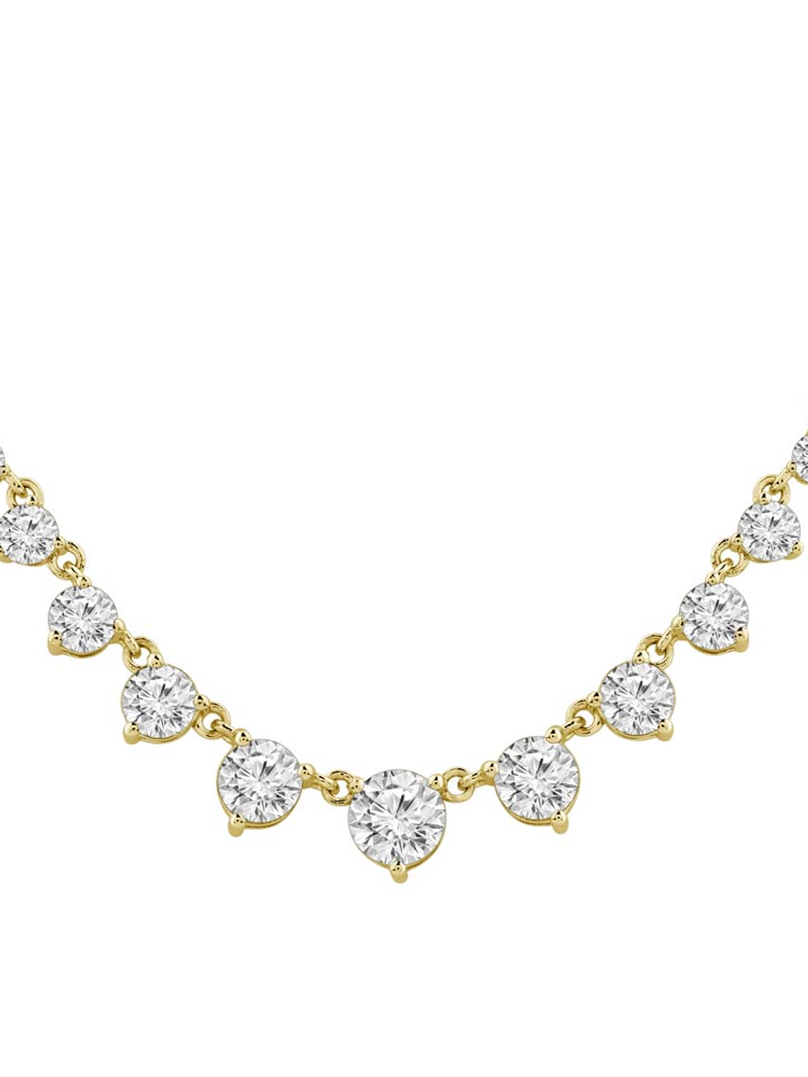 Collar Tennis Curvo Diamantes Naturales en Oro Amarillo 18K 1