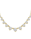 Collar Tennis Curvo Diamantes Naturales en Oro Amarillo 18K