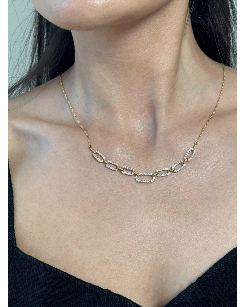 Exclusivo Collar Eslabones Diamantes Oro Amarillo 18K