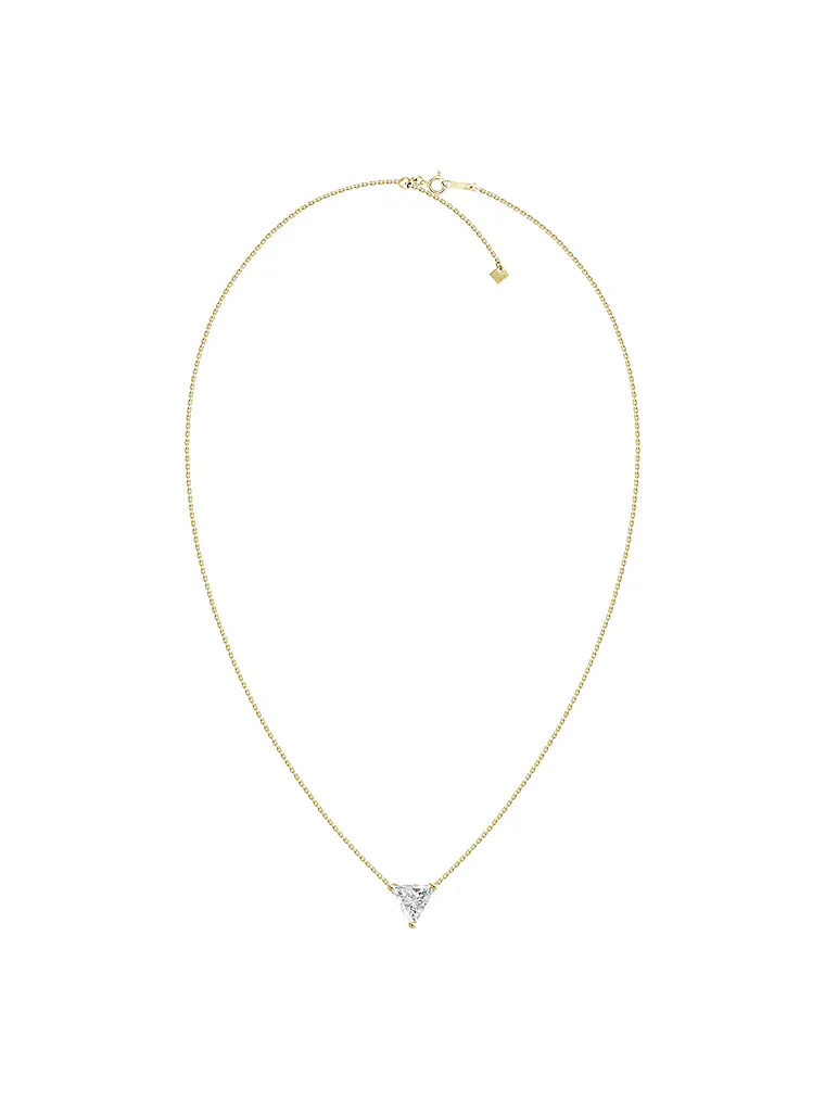 Collar Punto de Luz Diamante Triangular-Trillion- 20 Puntos Oro Amarillo 18K 2