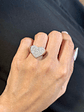Maxi Anillo Forma Corazón Pavé Oro Blanco 18K - Miniatura 2