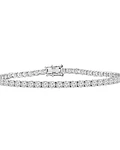 Maravillosa Pulsera Tennis Diamantes Naturales en Oro Blanco 18K