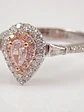 Anillo Diamantes Rosados Naturales en Oro Blanco 18K - Miniatura 4