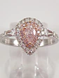 Anillo Diamantes Rosados Naturales en Oro Blanco 18K - Miniatura 5