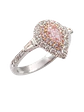 Anillo Diamantes Rosados Naturales en Oro Blanco 18K - Miniatura 2