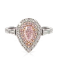 Anillo Diamantes Rosados Naturales en Oro Blanco 18K - Miniatura 1