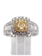 Anillo Solitario Diamante Fancy Yellow Natural Oro Blanco 18k - Miniatura 5