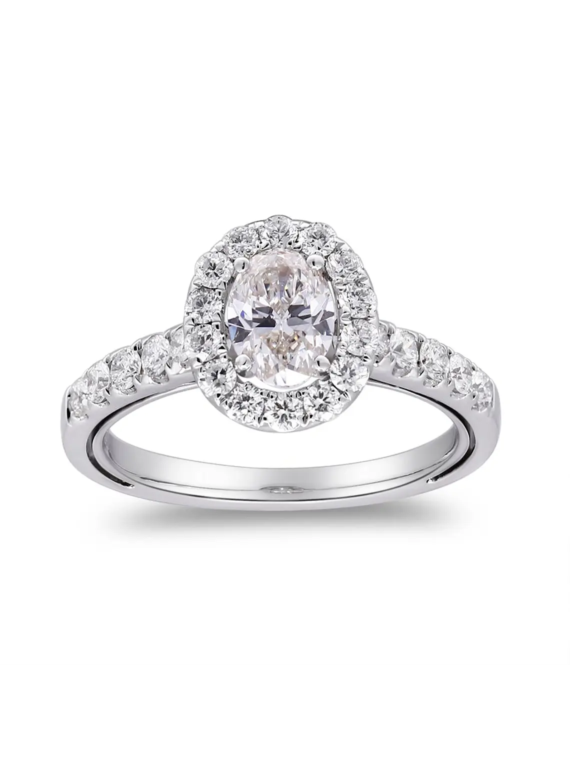 Anillo Solitario Corte Ovalado Diamantes Naturales con Certificado GIA 2