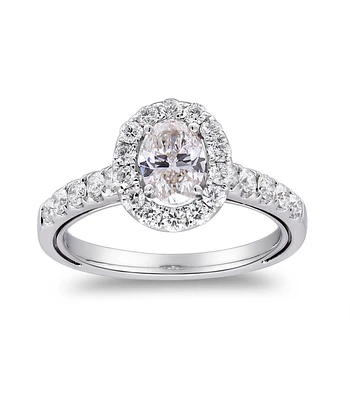 Anillo Solitario Corte Ovalado Diamantes Naturales con Certificado GIA