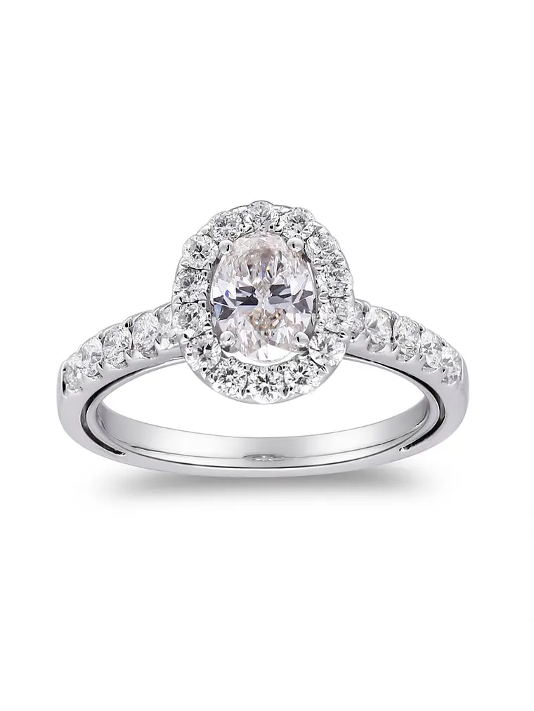 Anillo Solitario Corte Ovalado Diamantes Naturales con Certificado GIA 2