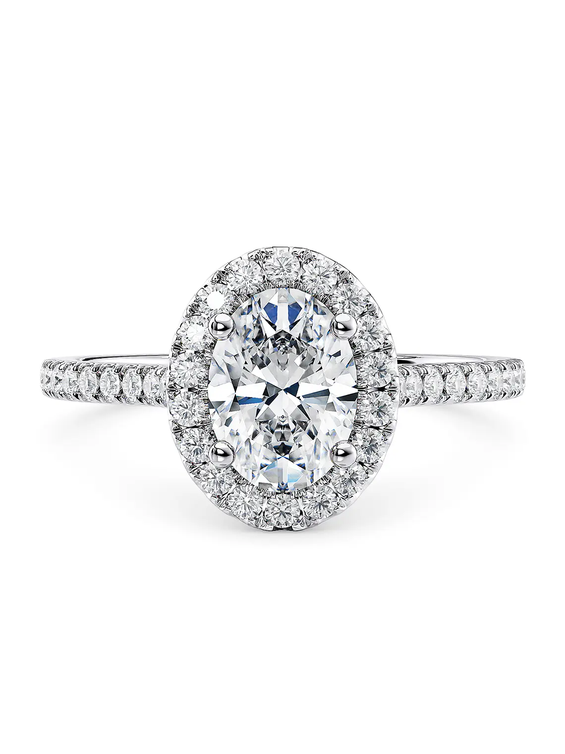 Anillo Solitario Corte Ovalado Diamantes Naturales con Certificado GIA 1