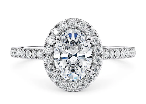 Anillo Solitario Corte Ovalado Diamantes Naturales con Certificado GIA