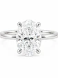 Anillo Solitario Corte Ovalado Diamantes Naturales con Certificado GIA - Miniatura 1