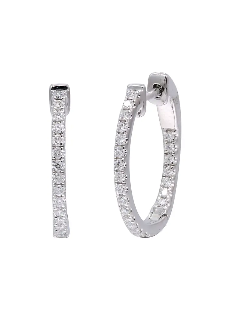 Aros Argollas Diamantes Naturales enOro Blanco 18K 1