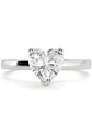 Anillo Solitario Diamante Natural Corte Corazón en Platino - Miniatura 2