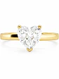Anillo Solitario Diamante Natural Corte Corazón en Oro Amarillo 18K - Miniatura 1