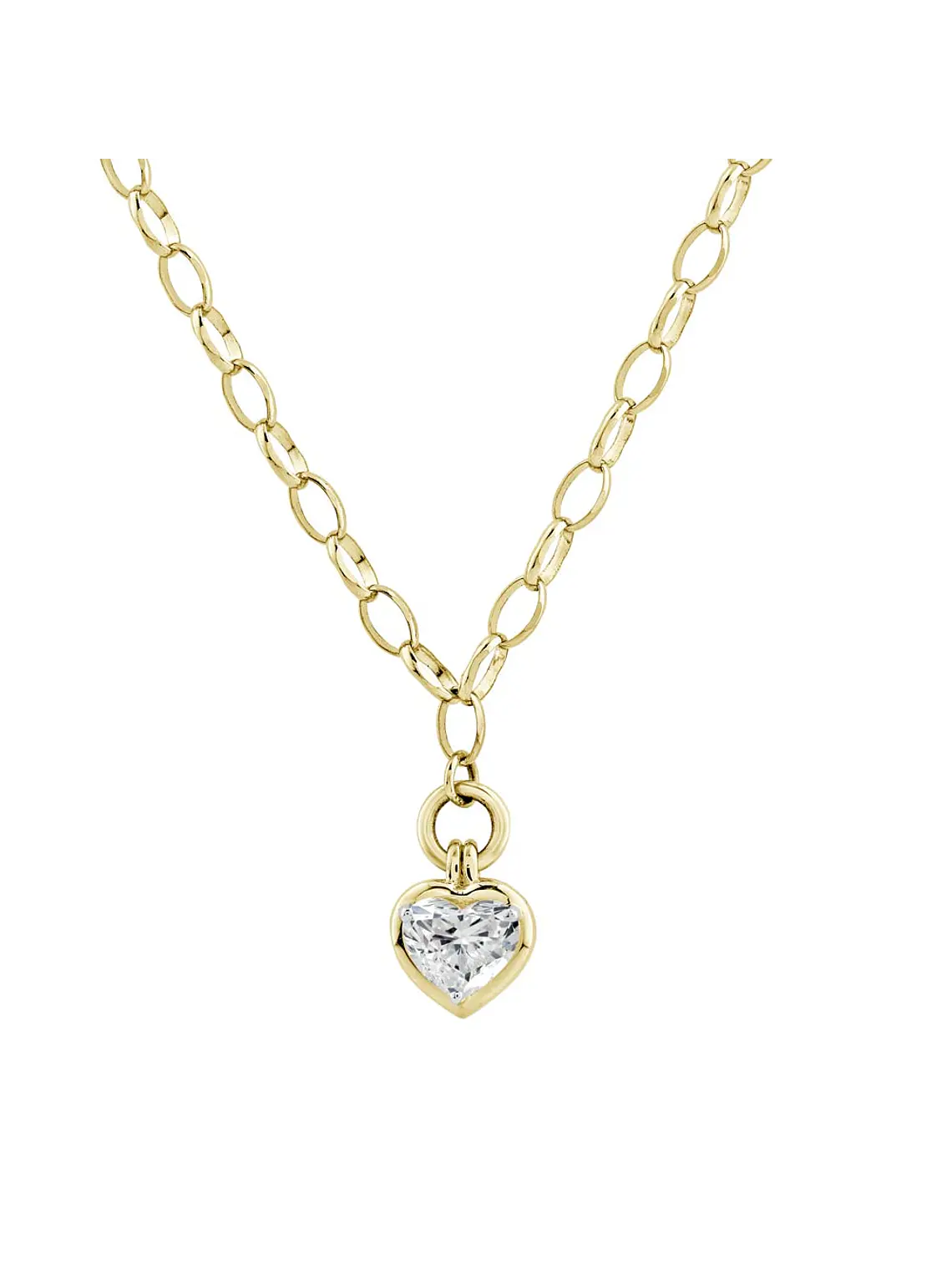 Exclusivo Collar Diamante Corte Corazón en Oro Amarillo 18K 1