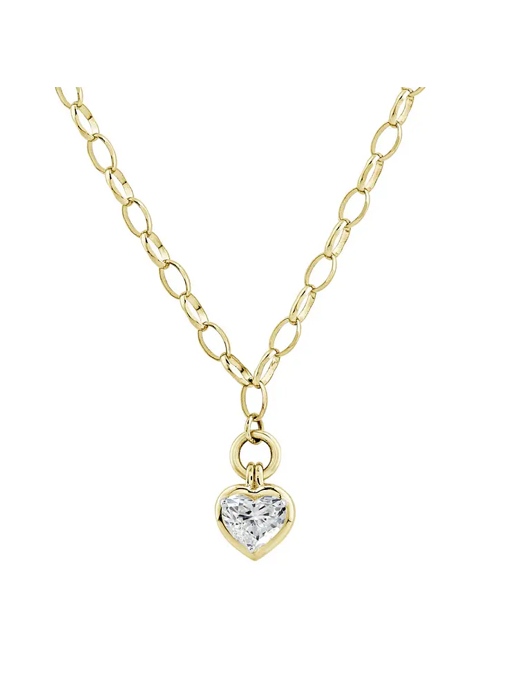 Exclusivo Collar Diamante Corte Corazón en Oro Amarillo 18K 1