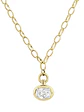 Exclusivo Collar Diamante Corte Ovalado en Oro Amarillo 18K - Miniatura 1