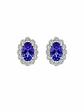 Aros Tanzanitas y Diamantes en Oro Blanco 18K - Miniatura 1