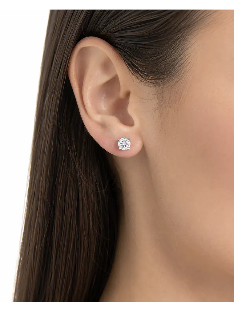 Aros Punto de Luz Diamantes 1.0 Ct Certificado GIA 3