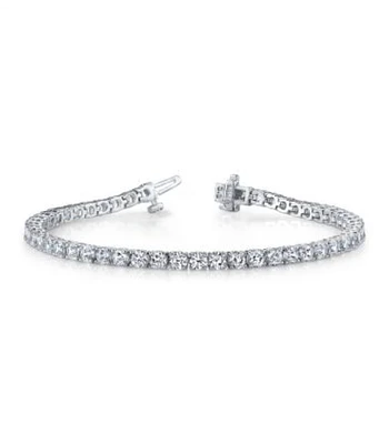 Maravillosa Pulsera Tennis Diamantes Premium en Platino