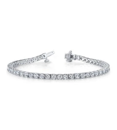 Maravillosa Pulsera Tennis Diamantes Premium en Platino