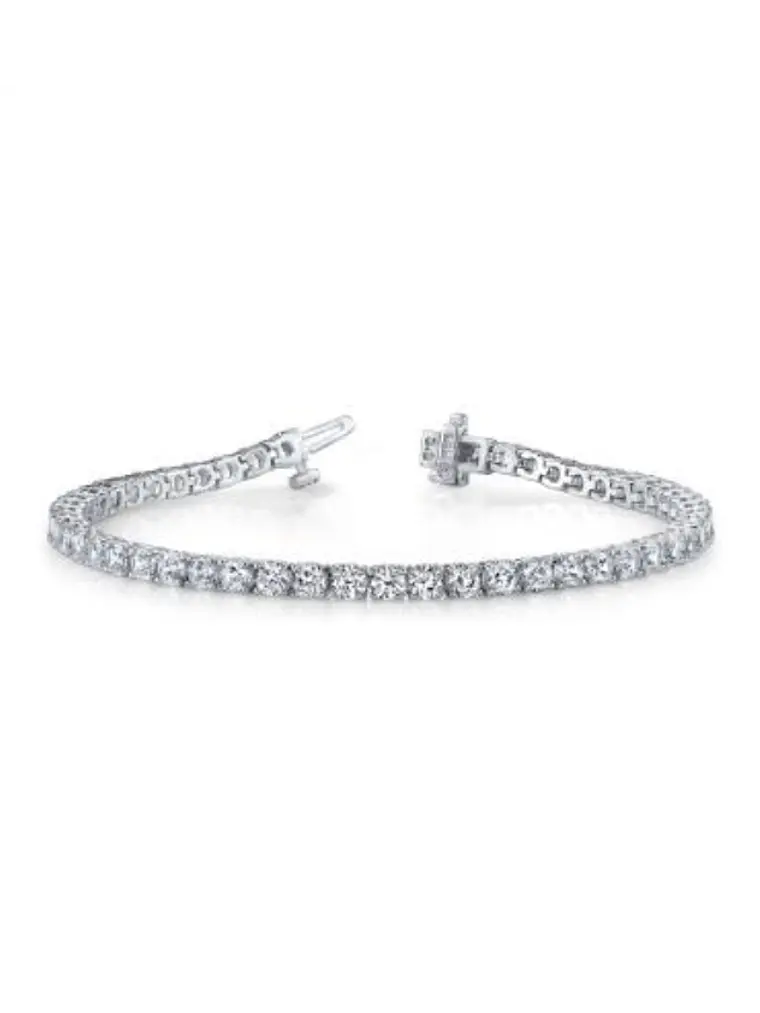 Maravillosa Pulsera Tennis Diamantes Premium en Platino 1