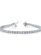 Maravillosa Pulsera Tennis Diamantes Premium en Platino - Miniatura 1