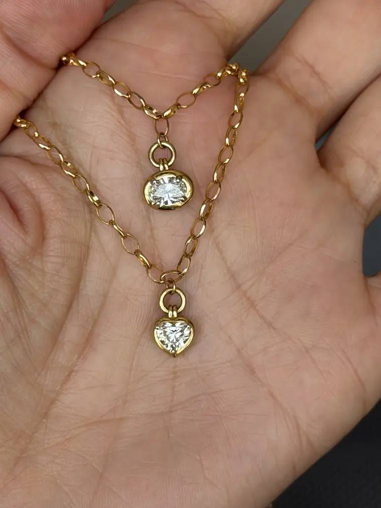 Exclusivo Collar Diamante Corte Ovalado en Oro Amarillo 18K 5