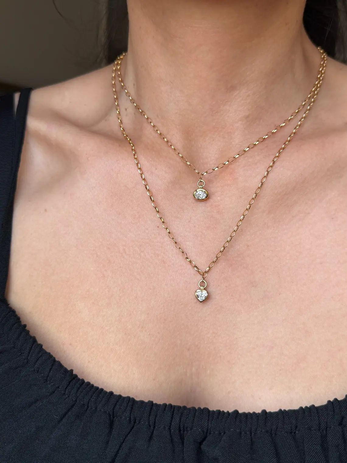 Exclusivo Collar Diamante Corte Corazón en Oro Amarillo 18K 3