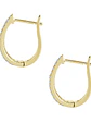 Aros Argollas Triple Diamantes Oro Amarillo 18K - Miniatura 2