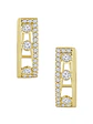 Aros Argollas Triple Diamantes Oro Amarillo 18K - Miniatura 3