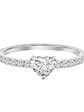 Anillo Solitario Diamante Corazón en Oro Blanco 18K - Miniatura 1