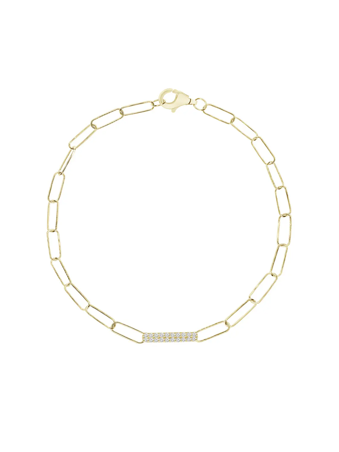 Pulsera Eslabón con Diamantes en Oro Amarillo 18K 1