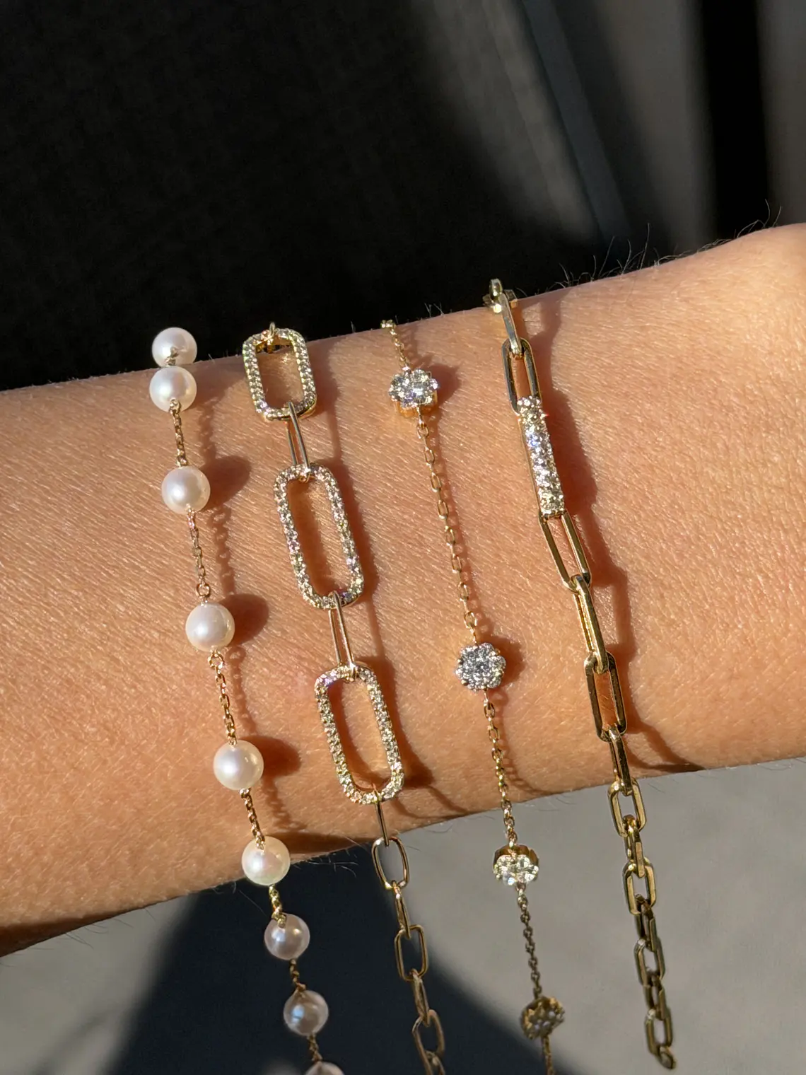 Pulsera Eslabón con Diamantes en Oro Amarillo 18K 3