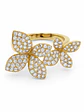Anillo Solitario Flor Diamantes en Oro Amarillo 18K - Miniatura 2