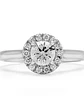 Anillo Solitario con Halo Diamantes Naturales en Oro Blanco 18K - Miniatura 2