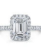 Exclusivo Anillo Solitario Diamante Esmeralda Oro Blanco 18K / GIA - Miniatura 1