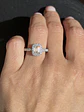 Exclusivo Anillo Solitario Diamante Esmeralda Oro Blanco 18K / GIA - Miniatura 3