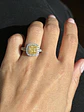 Anillo Solitario Diamante Fancy Yellow Natural Oro Blanco 18k - Miniatura 2