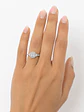 Exclusivo Anillo Tricillo Diamantes Esmeralda Baguette Oro Blanco 18K  - Miniatura 2