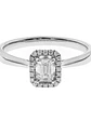 Exclusivo Anillo Solitario Diamante Esmeralda Oro Blanco 18K  - Miniatura 1
