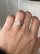Exclusivo Anillo Solitario Diamante Esmeralda Oro Blanco 18K  - Miniatura 2