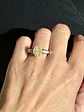 Anillo Solitario Diamante Fancy Yellow Natural Oval Oro Blanco 18k - Miniatura 2