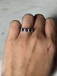 Anillo Cintillo Zafiros y Diamantes Oro Blanco 18K - Miniatura 3